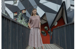 Пастельно-розовый образ